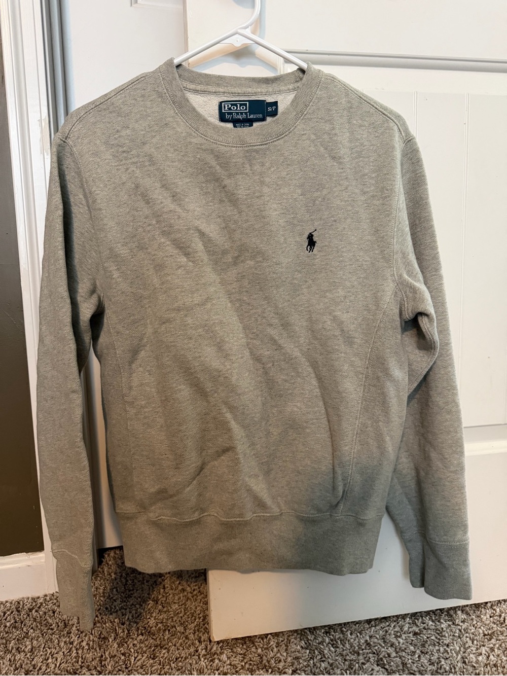 Polo by Ralph Lauren Light Gray Crewneck Sweatshirt with Pony Logo